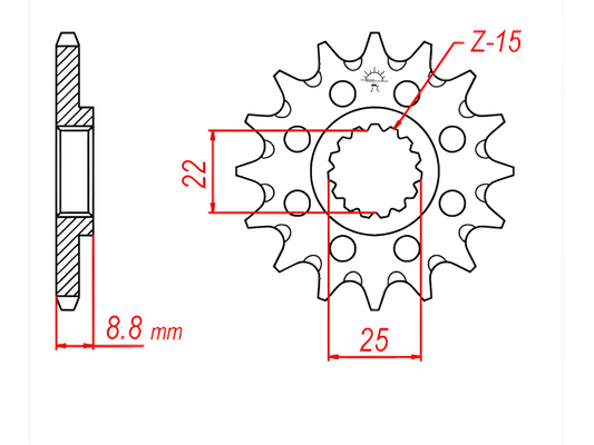 JT Sprockets Maxi Self Cleaning Front Sprocket - Sprockets - mx4ever