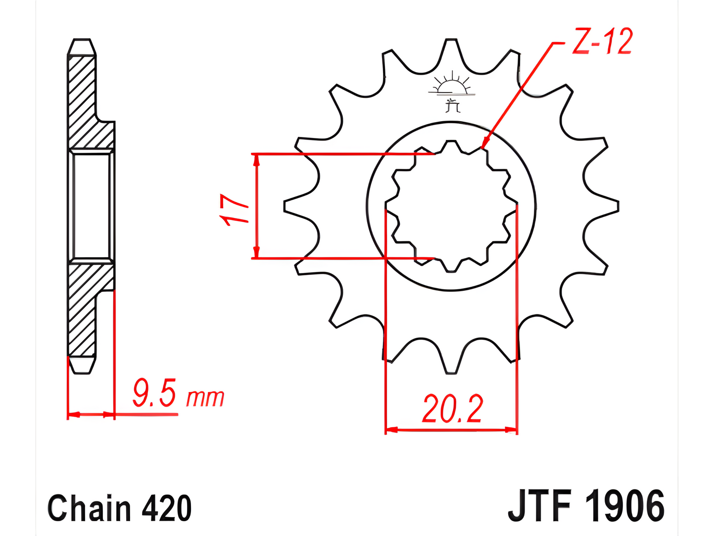 JT Sprockets Mini Steel 420 Front Sprocket - Sprockets - mx4ever