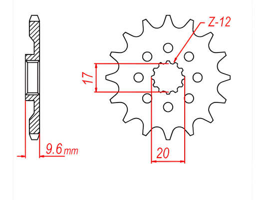 JT Sprockets Mini Steel 428 Front Sprocket - Sprockets - mx4ever