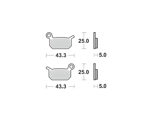 Moto Master Mini Racing Brake Pads 65cc - Brakes - mx4ever