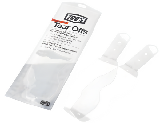 100% Accuri 2 & Strata 2 Tear Offs til Ungdomsbriller