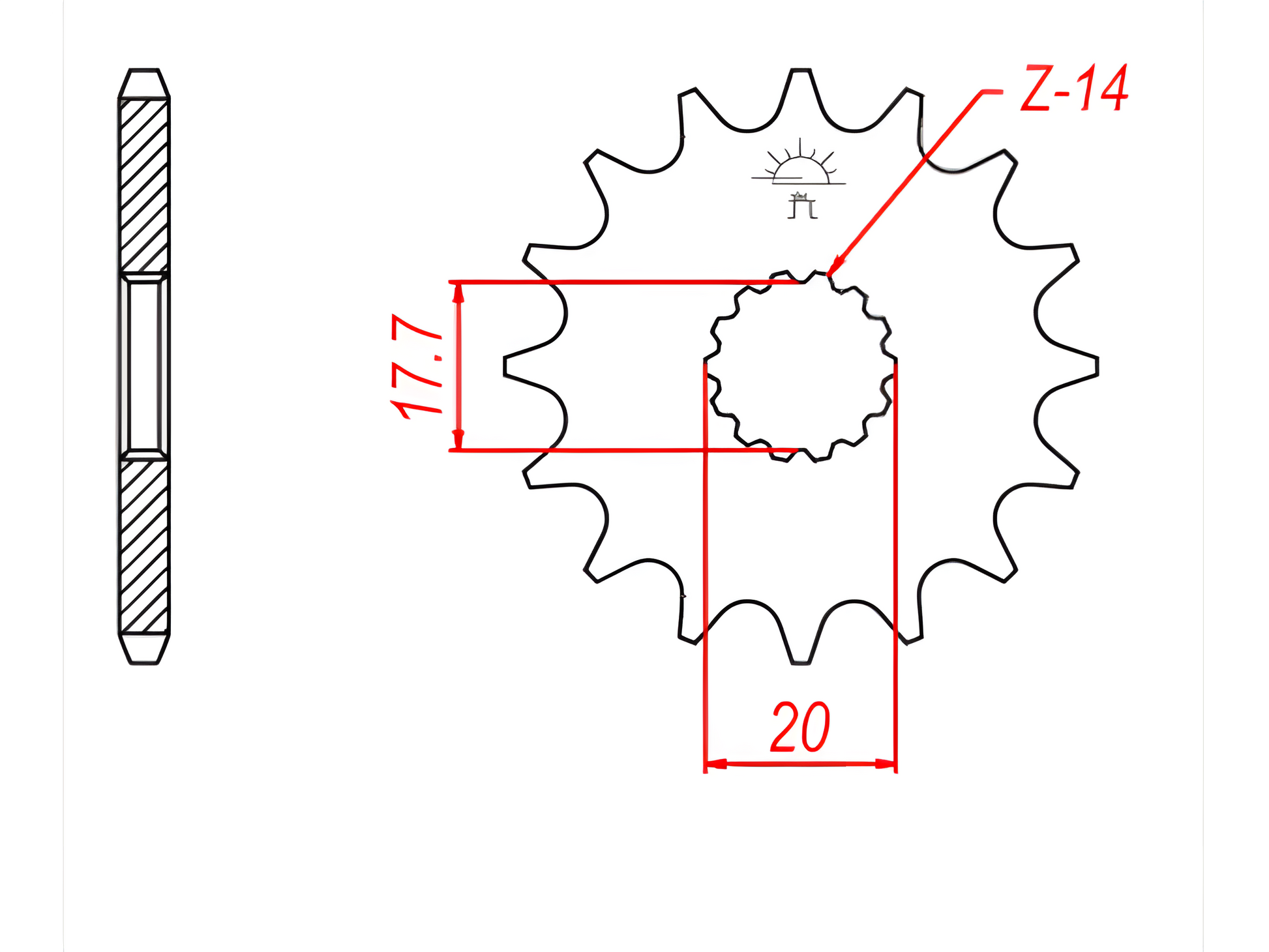 JT Sprockets Mini Steel 428 Front Sprocket - Sprockets - mx4ever