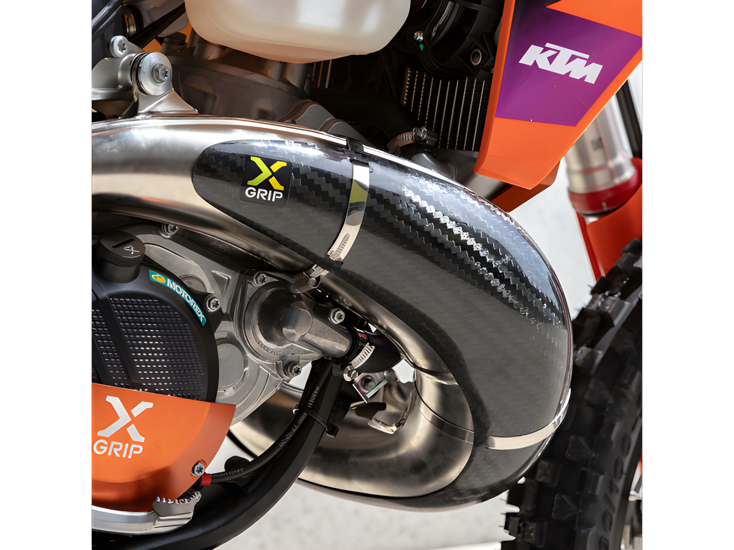X-GRIP Maxi Carbon Exhaust Guard - Exhaust Protector - mx4ever