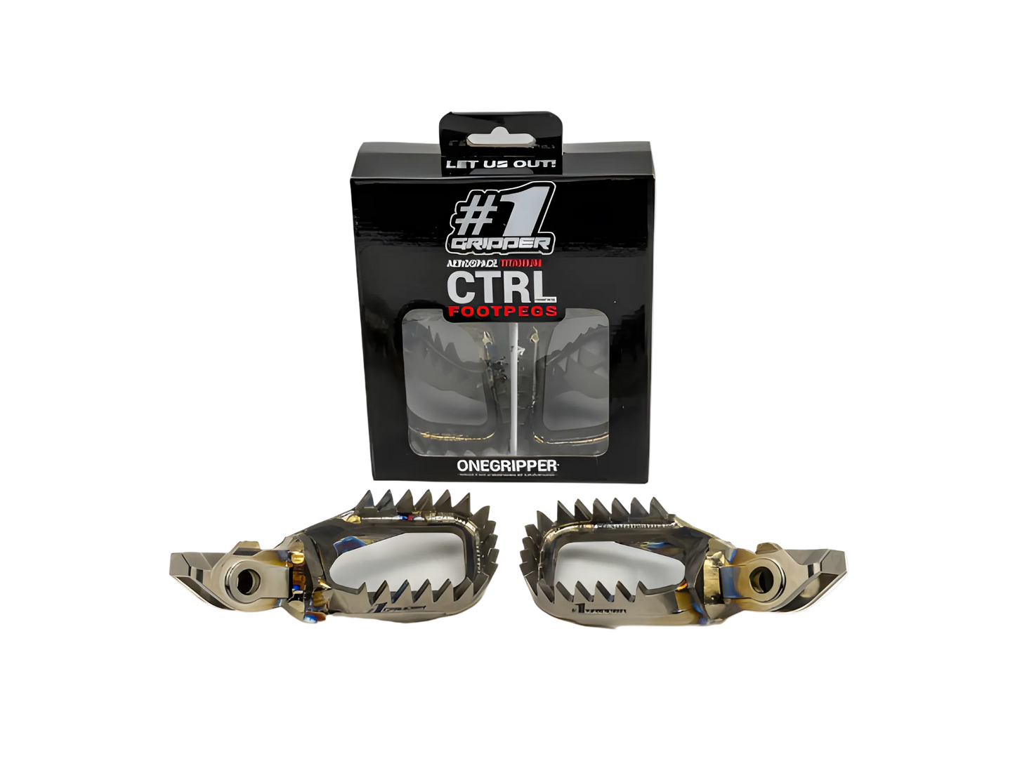 Onegripper Maxi Ti-CTRL (Control) Mud Free Footpegs - Footpegs - mx4ever