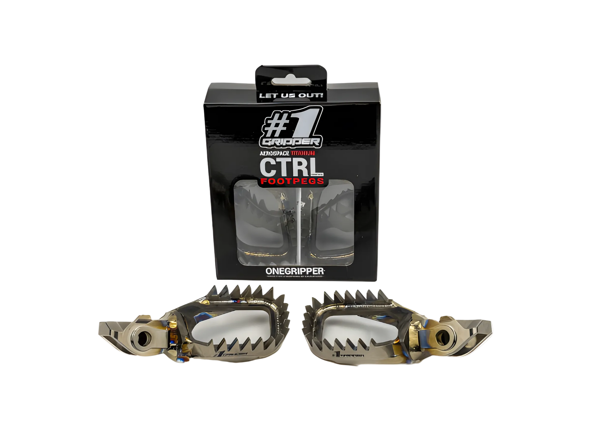 Onegripper Maxi Ti-CTRL (Control) Mud Free Footpegs - Footpegs - mx4ever