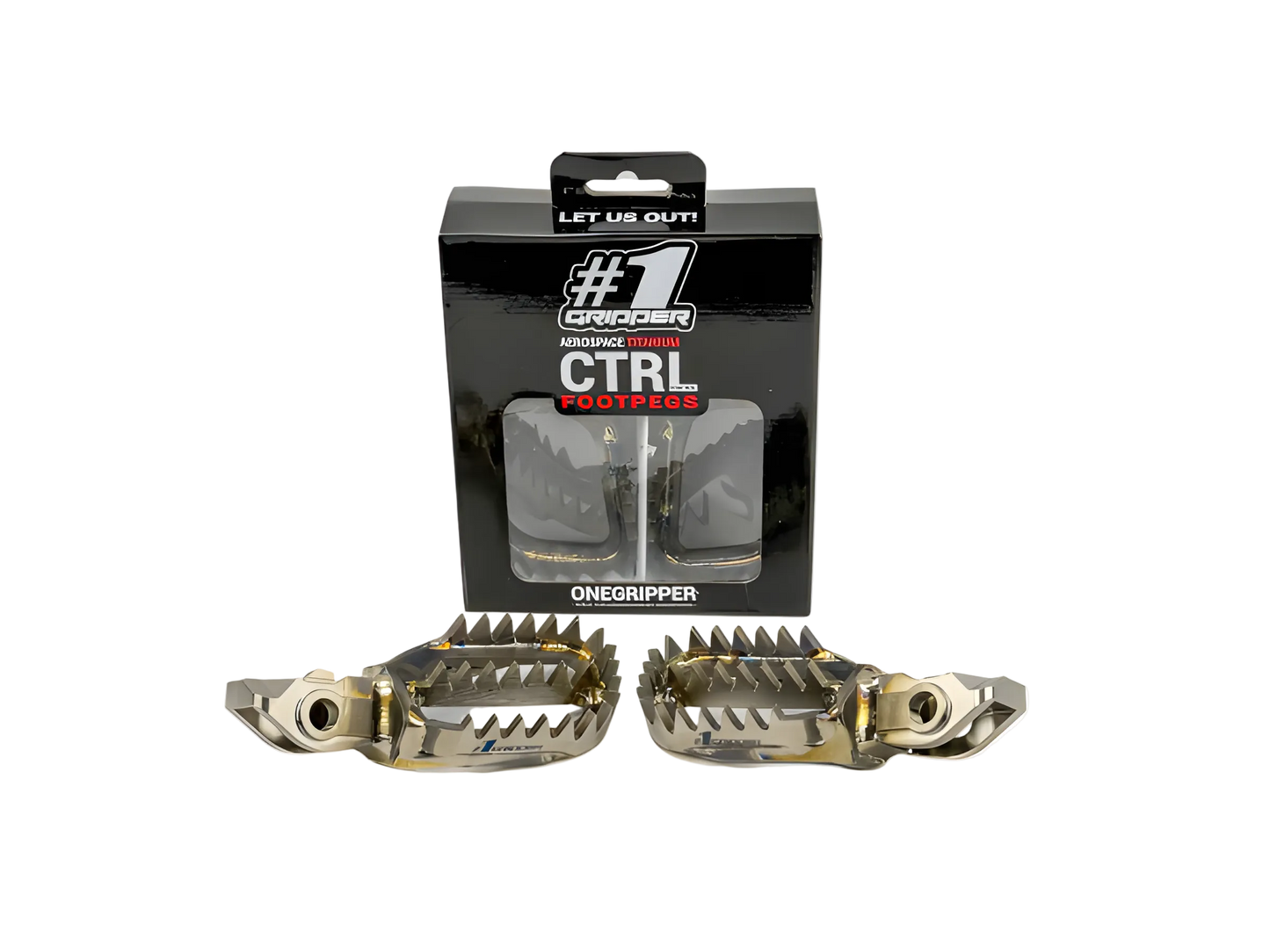 Onegripper Maxi Ti-CTRL (Control) Ultra Grip Footpegs - Footpegs - mx4ever