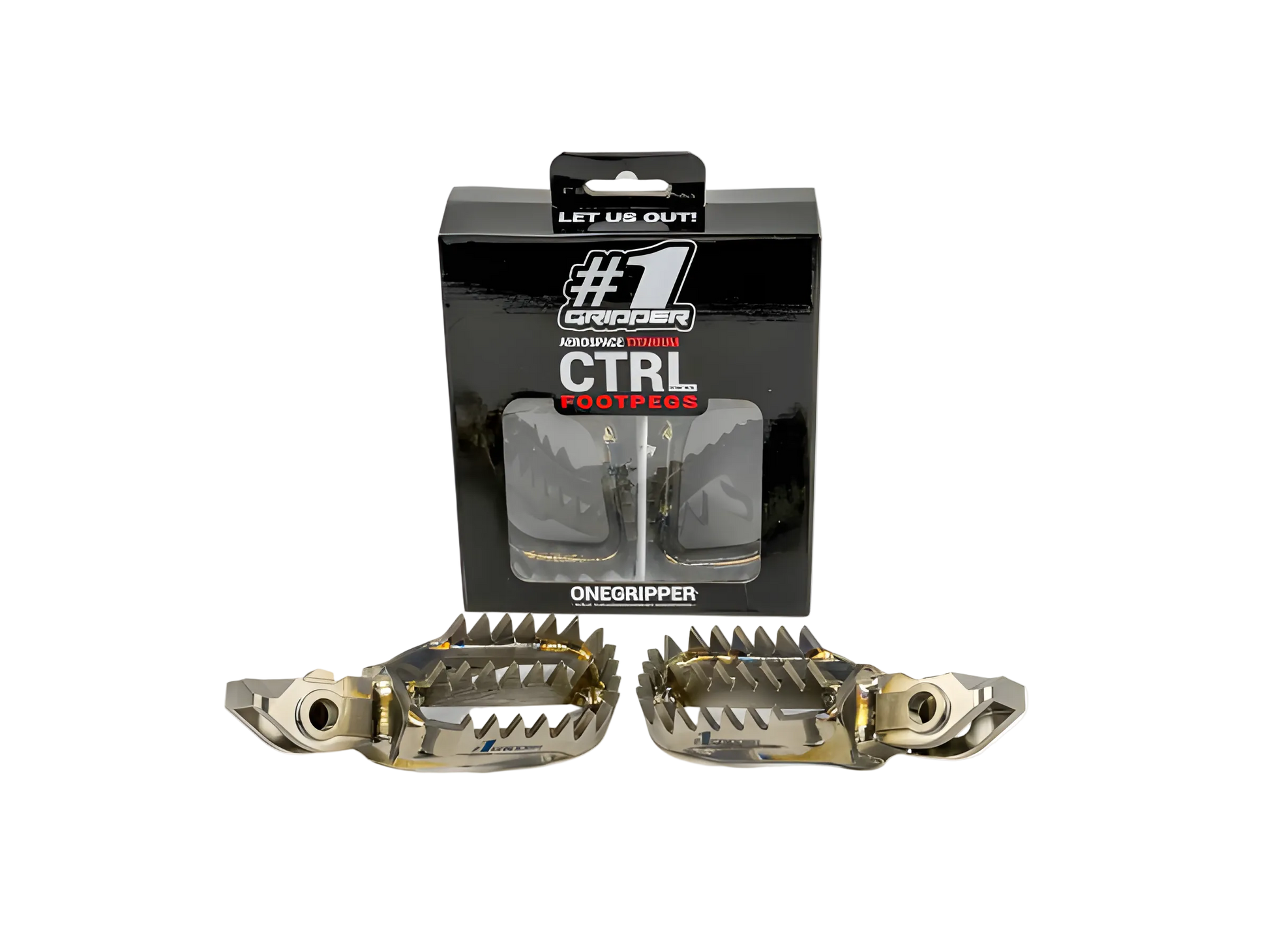 Onegripper Maxi Ti-CTRL (Control) Ultra Grip Footpegs - Footpegs - mx4ever
